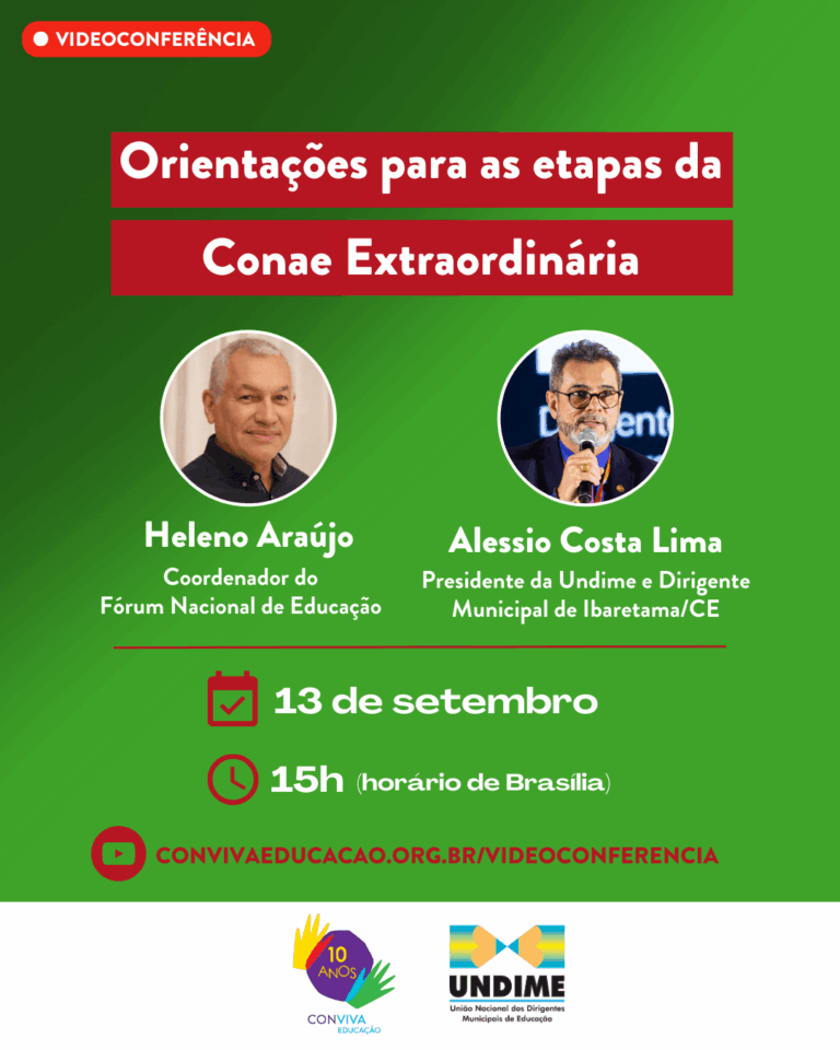 Conae Extraordinária é pauta da próxima videoconferência do Conviva Educação