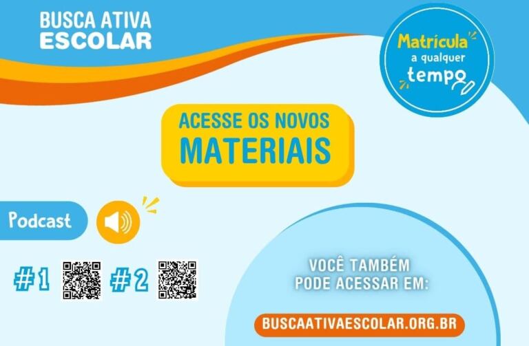 Busca Ativa Escolar lança vídeo e podcast sobre matrícula a qualquer tempo