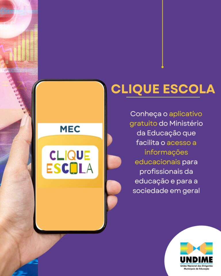 Clique Escola: aplicativo gratuito do Ministério da Educação permite acesso rápido e descomplicado a dados relevantes