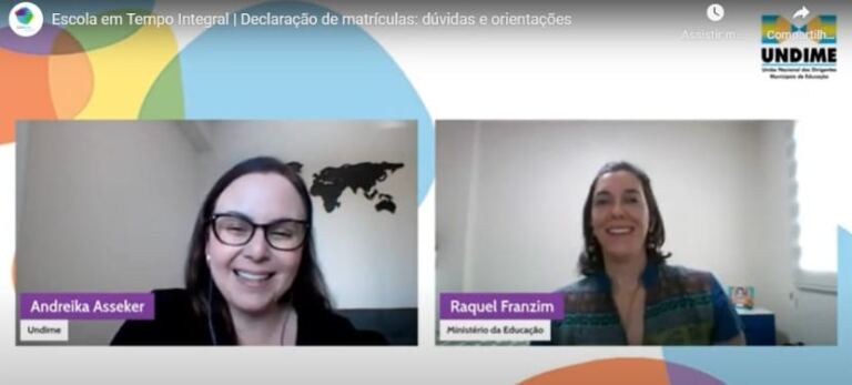 Videoconferência orienta declaração de matrículas em tempo integral