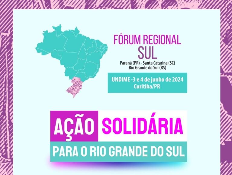 Fórum Regional Sul: evento vai promover ação solidária em prol do Rio Grande do Sul