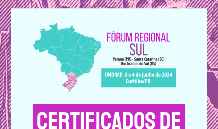 Participantes do Fórum Regional Sul da Undime podem acessar o certificado na página do evento