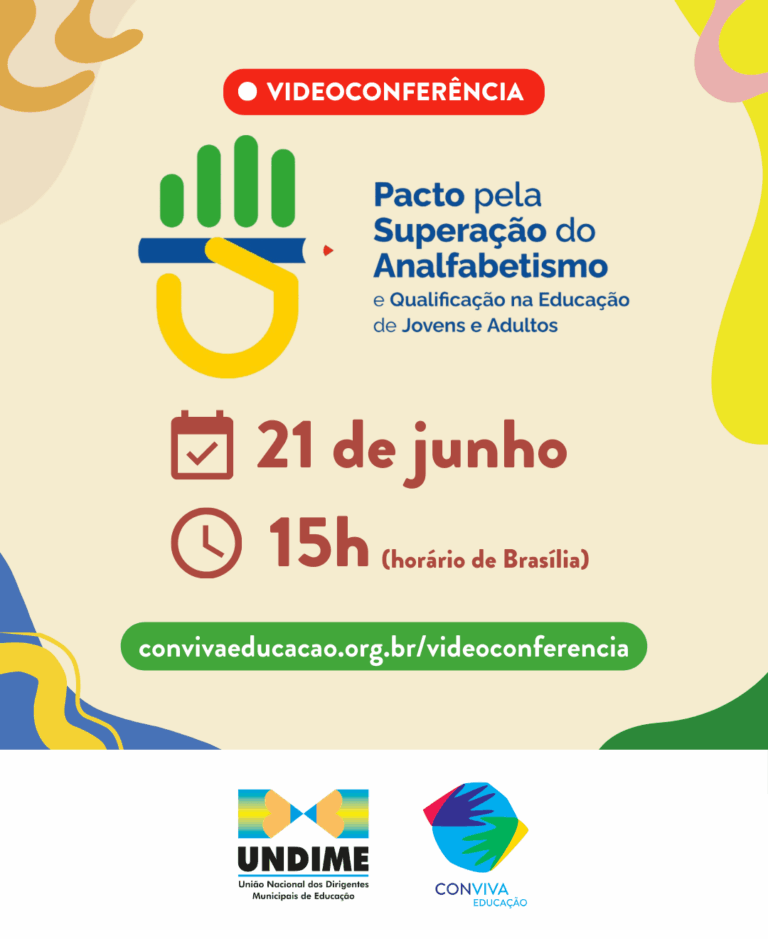 Conviva Educação realiza videoconferência sobre o Pacto Nacional para valorização da EJA e superação do analfabetismo