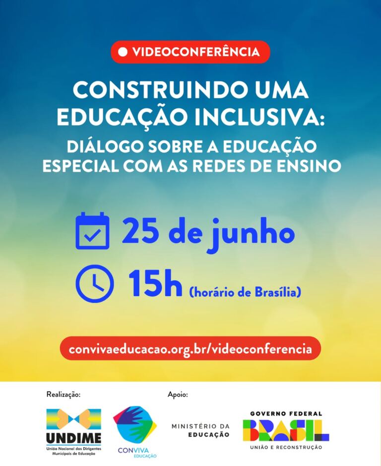 Educação Inclusiva é tema de videoconferência nesta terça-feira (25)