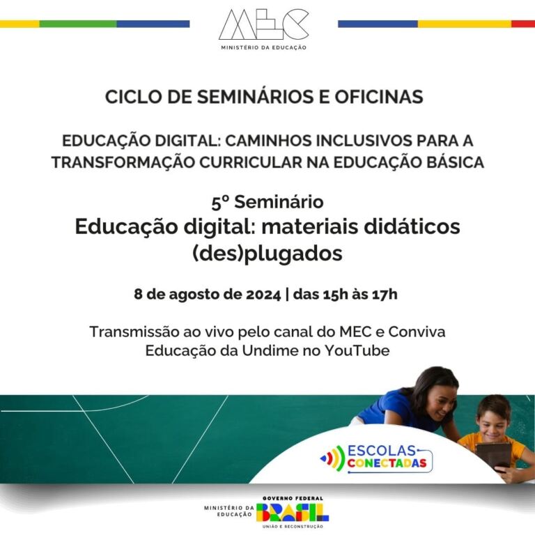 MEC promove webinário sobre educação digital