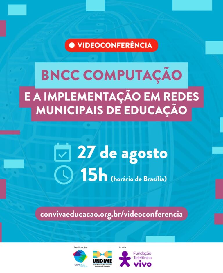 BNCC da computação é tema de videoconferência no Conviva