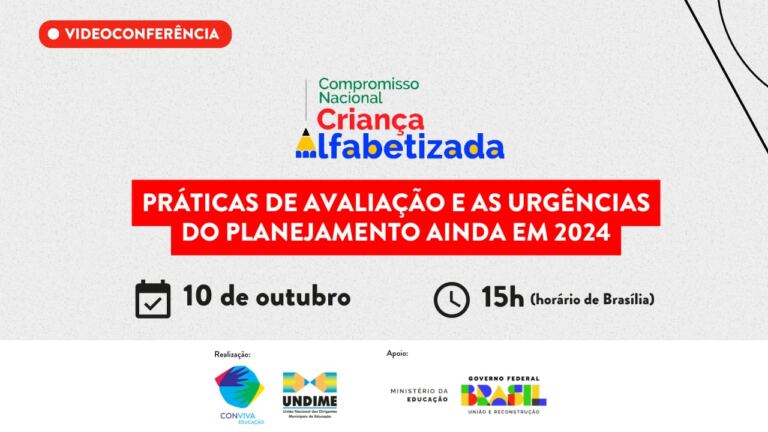 Videoconferência vai debater práticas de avaliações e as urgências do planejamento ainda em 2024