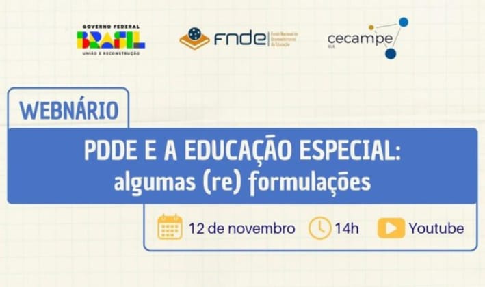 Cecampe-Sul promove webinar sobre o PDDE Educação Especial