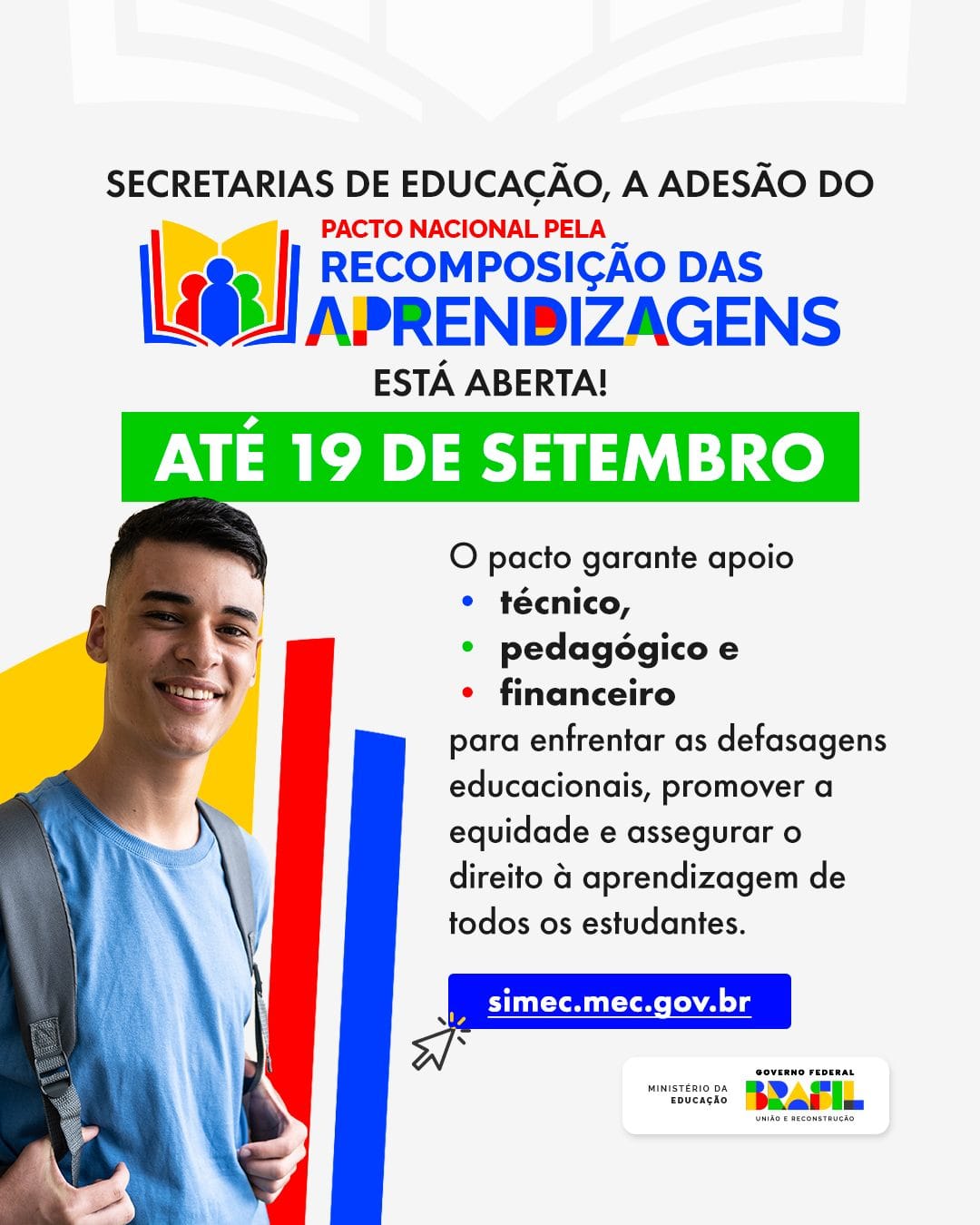 Aberta adesão ao Pacto pela Recomposição das Aprendizagens