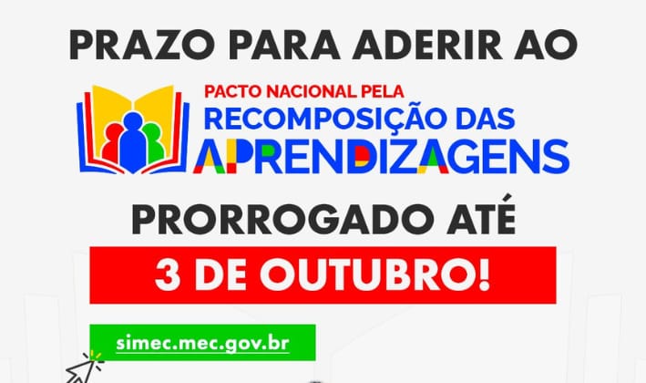 Adesão ao Pacto pela Recomposição das Aprendizagens é até 3 de outubro