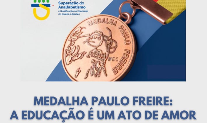 Medalha Paulo Freire será apresentada em videoconferência nesta quinta (25)