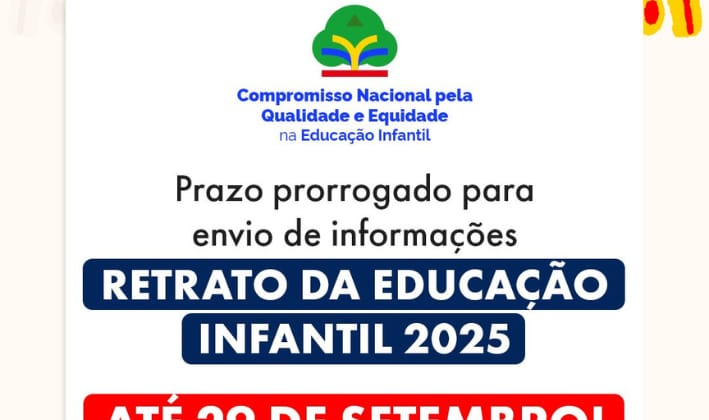Retrato da Educação Infantil 2025 é prorrogado até 29 de setembro