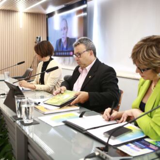 Seccional catarinense presente na reunião do Colegiado Ampliado da Undime Nacional, em Brasília