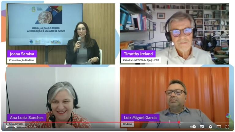 MEC apresenta Medalha Paulo Freire em videoconferência