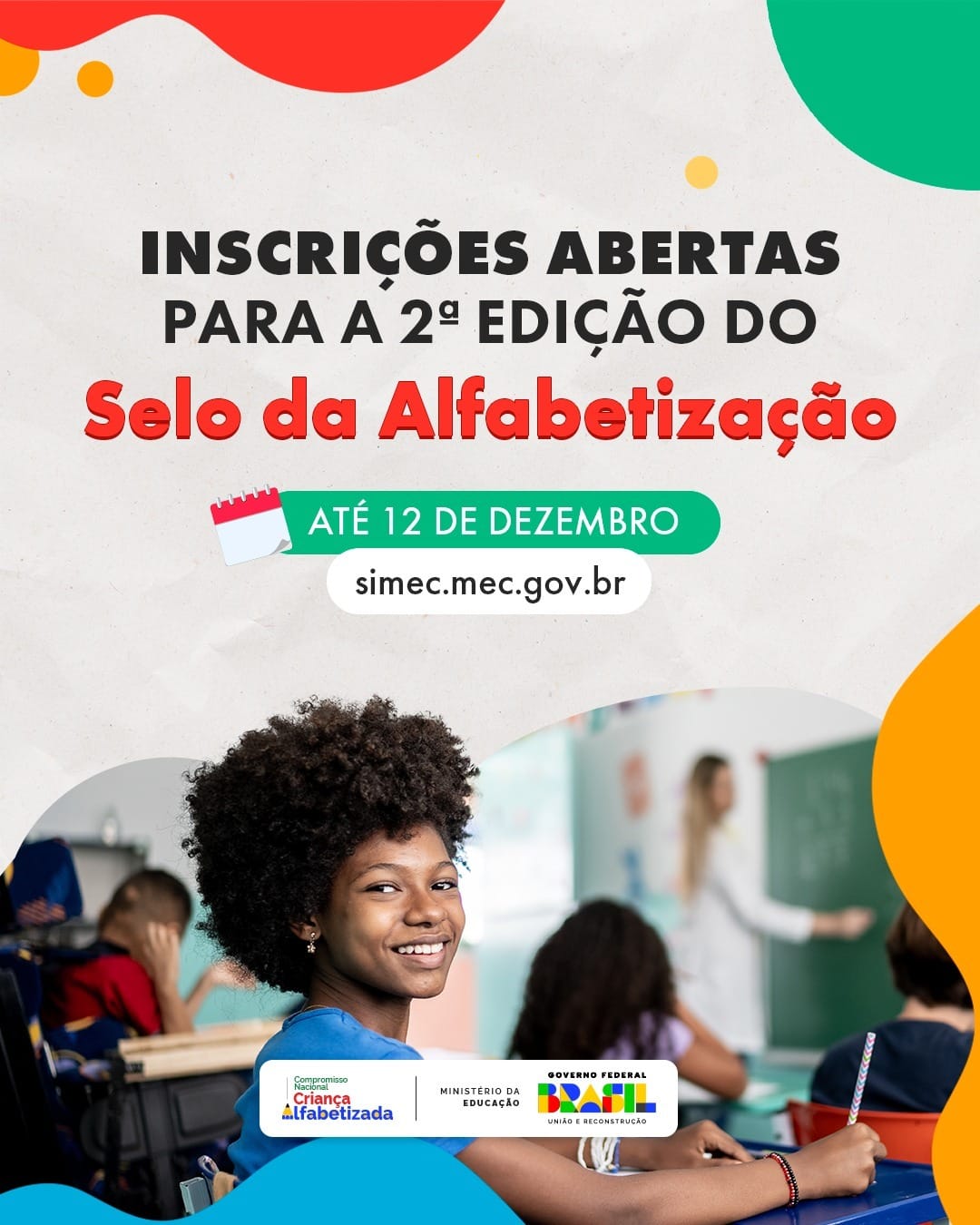 Aberta inscrição para o Selo Alfabetização