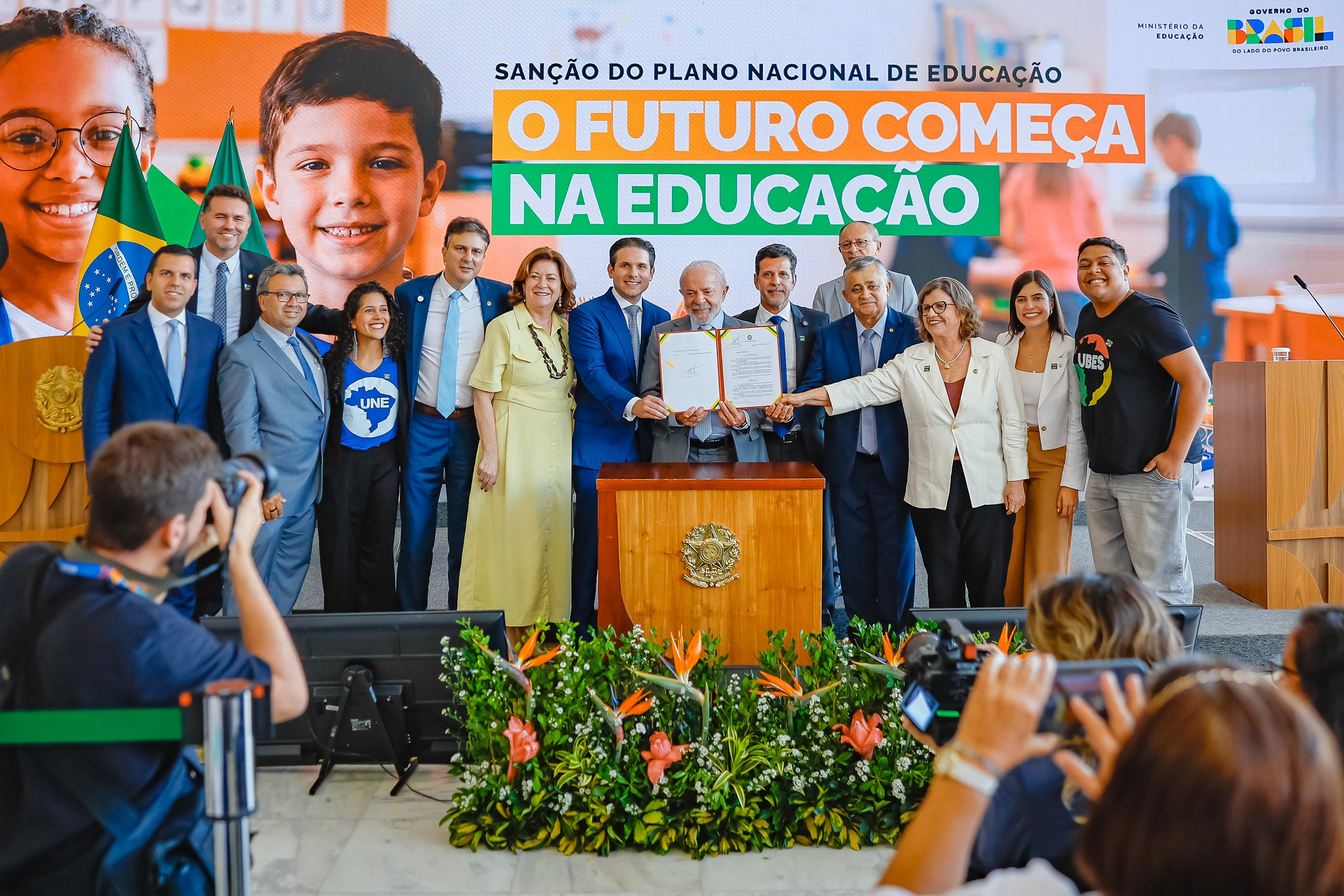Undime marca presença na cerimônia de sanção do novo Plano Nacional de Educação