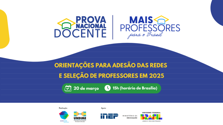 Adesão à Prova Nacional Docente é tema de debate realizado pela Undime com MEC e Inep